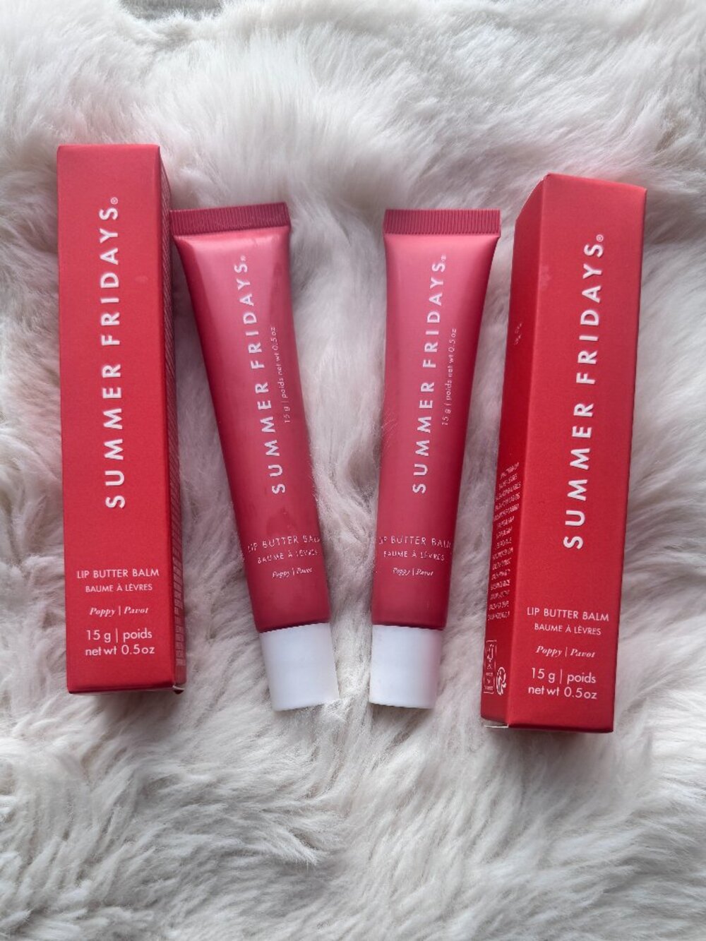 2pcs/ Poppy /Summer Fridays Lip Butter Balm Conditioning Lip Mask Care New box